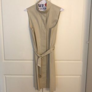 Chaiken sleeveless khaki shirt dress